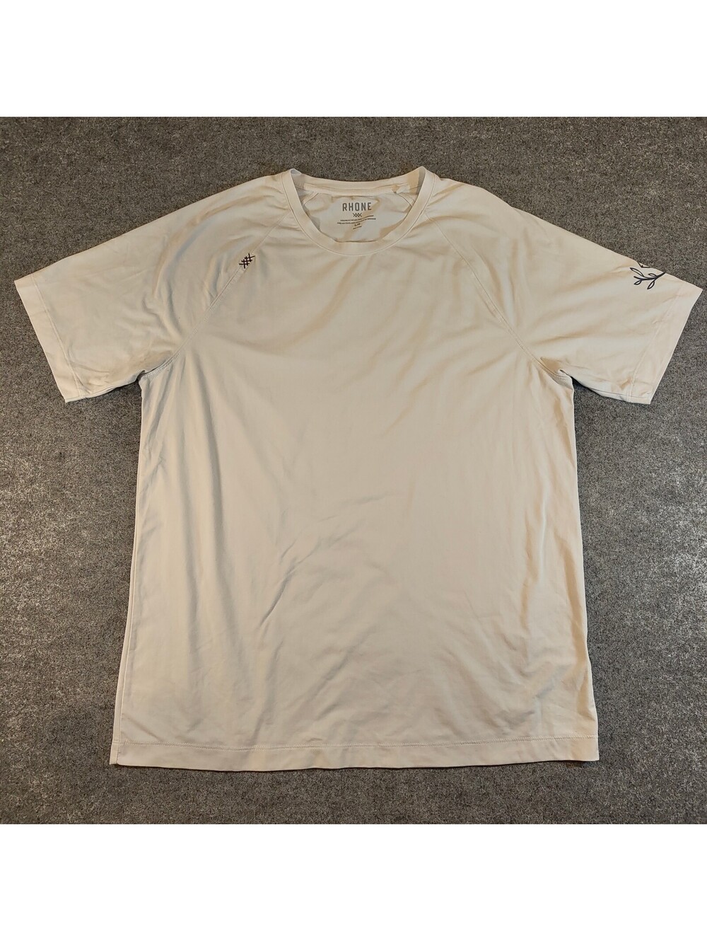 Rhone LionTree Performance Tee Beige Men’s L Athletic Training Shirt